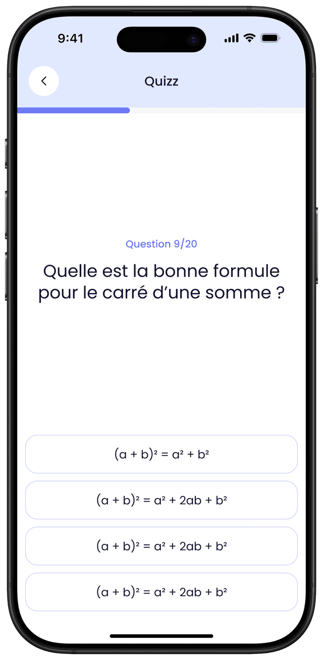 Ecran de quiz Akademia